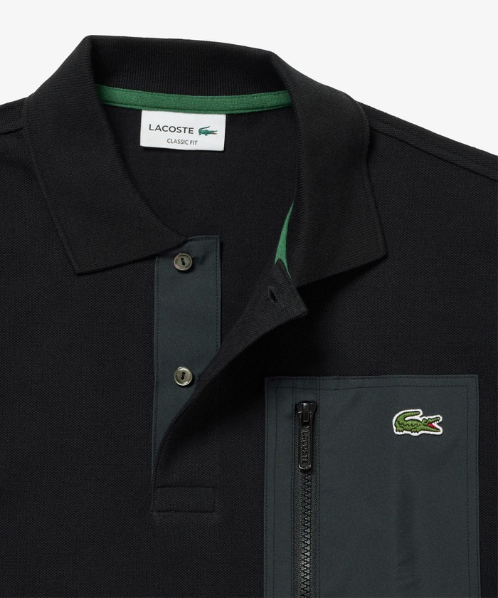 ラコステ LACOSTE アウトドアジップポケット半袖ポロシャツ