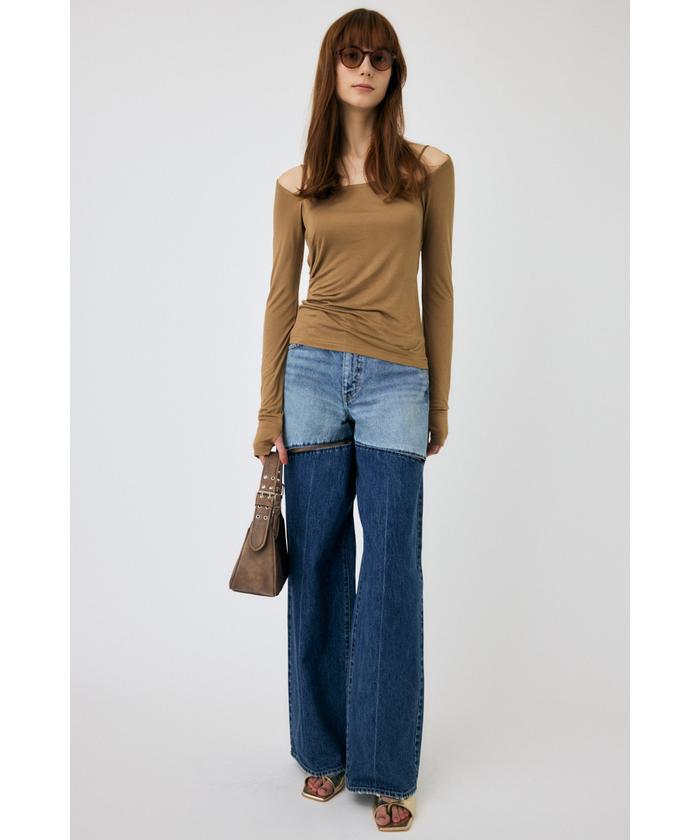moussy　HW NOTCH STRAIGHT デニム スリットデニム MOUSSY ジーンズ デニム デニムパンツ HW NOTCH STRAIGHT