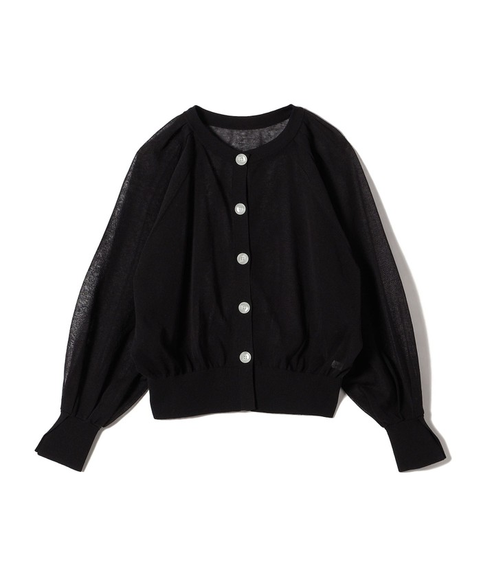 チェスティ♡シアースカラップカーディガン BLACK Chesty（チェスティ）シアースカラップカーディガン(F Black