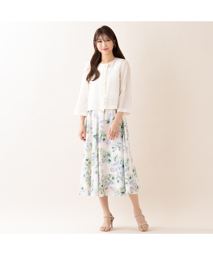 ローズティアラ スカート セール 50%OFF】シャドーチェックフラワースカート(506060579