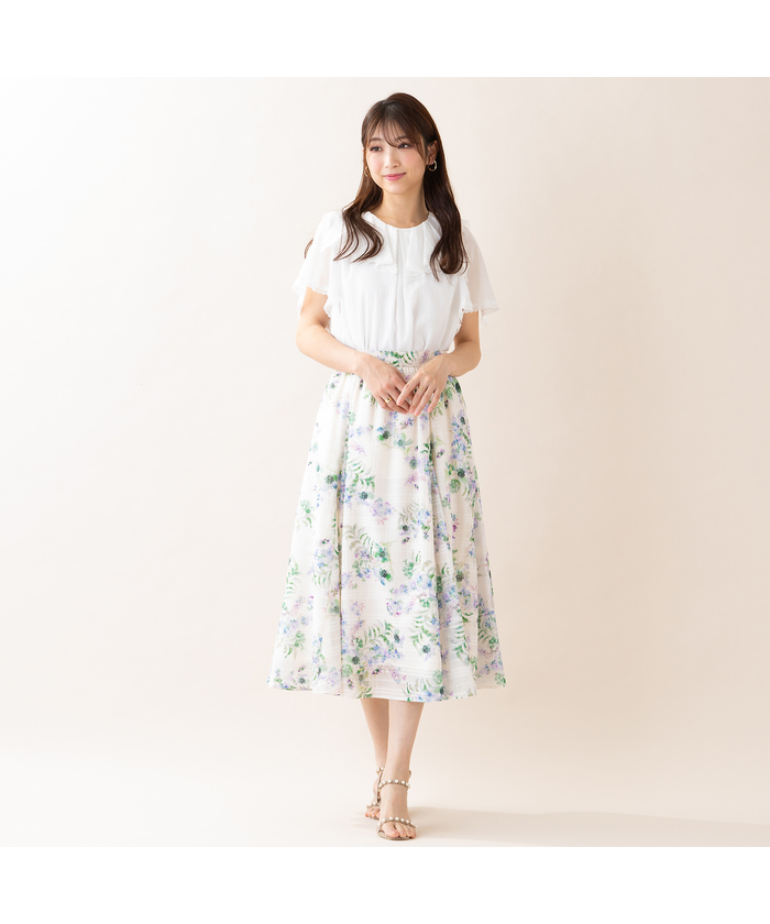 Rose Tiara】美品 フード付き フリルジレ ブラック サイズ42