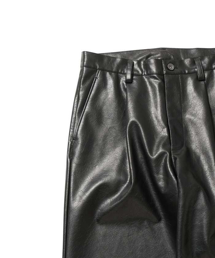 ヴィンテージ クラシック アンティエ 羊革 レザー フレア パンツ Y2K セール】ヴィンテージレザーワイドフレアパンツ(506061243