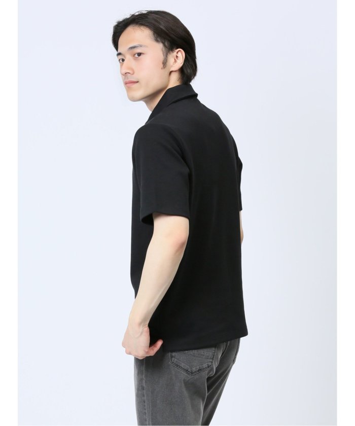 クーポン】【セール 48%OFF】ファスナー使い 半袖ポロシャツ