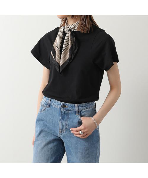 【TOTEMEトーテム】Tシャツ 半袖 リブ コットン ブラック グレー TOTEME Toteme トーテム Tシャツ STRAIGHT COTTON TEE 232 5043