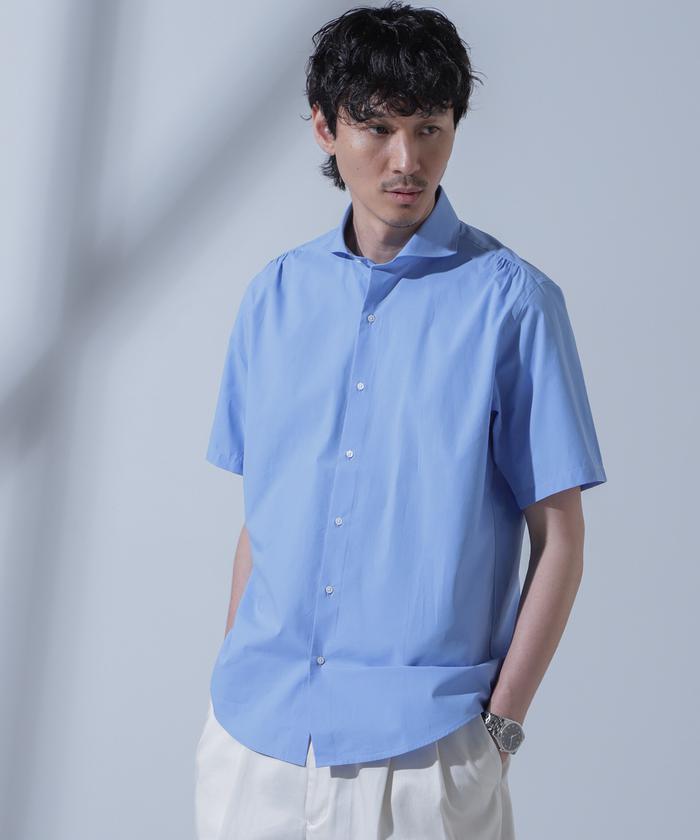 【新品未使用タグ付き】Admiral ロゴホリゾンタルカラー半袖シャツ セール】「N SHIRTS」AntiSoaked(R)汗染み防止ホリゾンタル