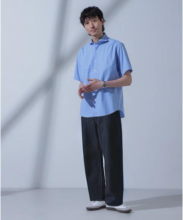 【新品未使用タグ付き】Admiral ロゴホリゾンタルカラー半袖シャツ 新品未使用タグ付き】Admiral ロゴホリゾンタルカラー半袖シャツ
