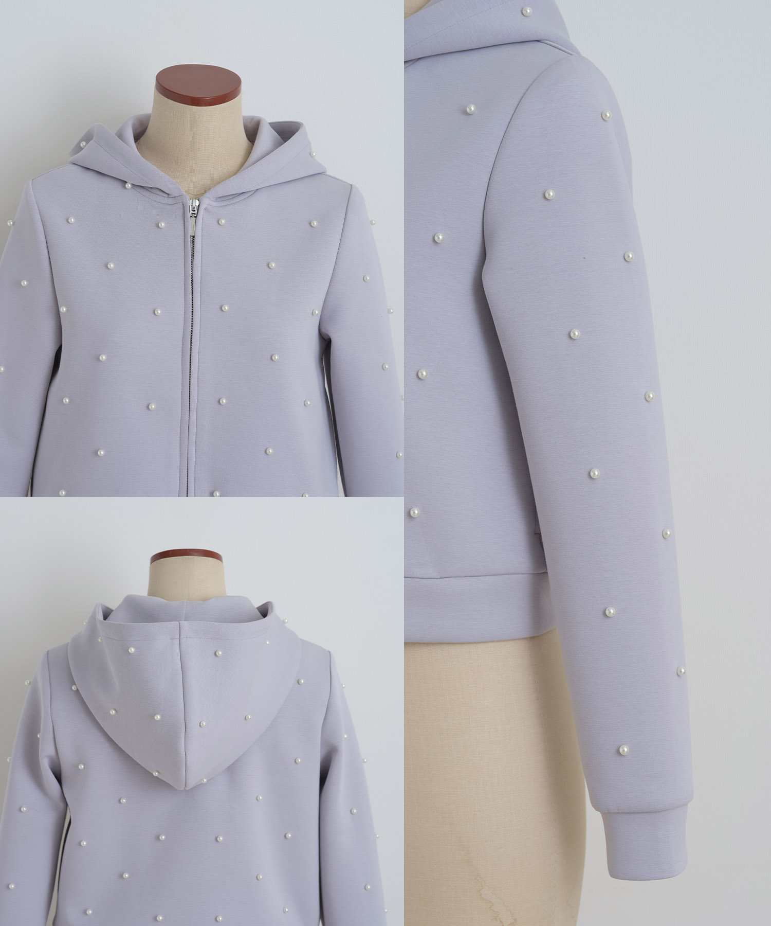 トッコクローゼット tocco closet パール付きダブルジップ