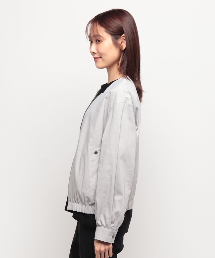 極美品　23年　セオリーリュクス　Crisp Linen Dite　ブルゾン 極美品セオリーリュクスCrisp Linen DITE ブルゾン カーキ 38