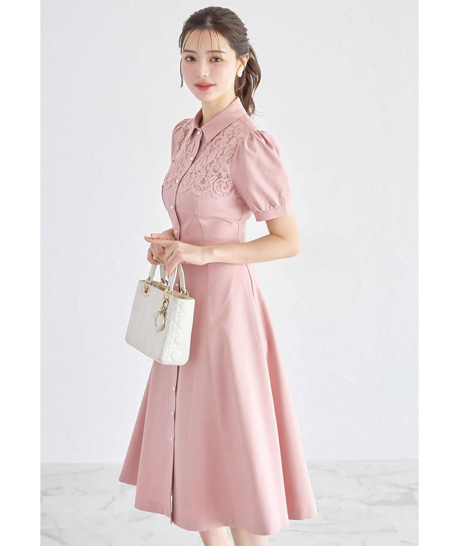 トッコクローゼット tocco closet ヨークレース切り替えバック