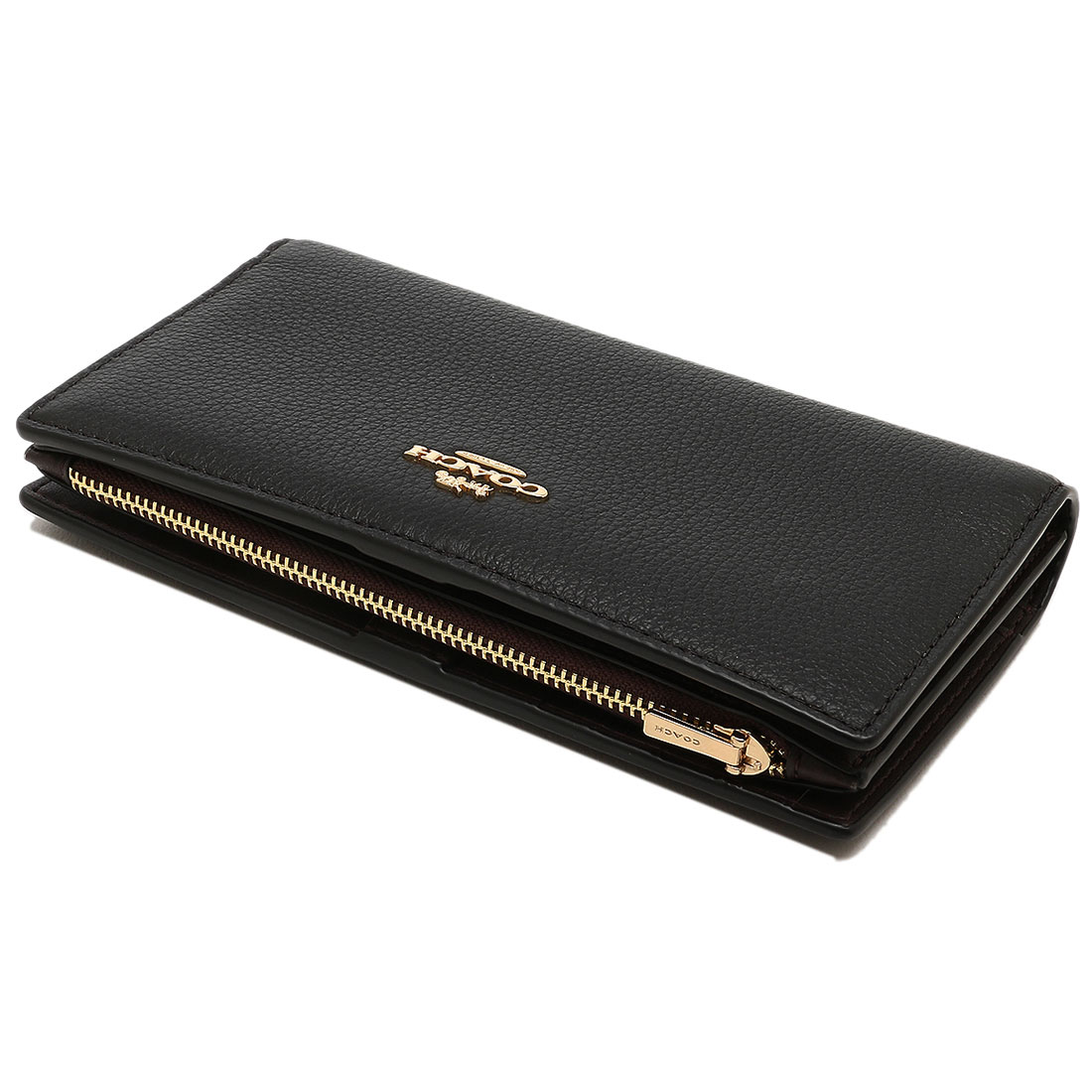 送料込み！ 未使用品 COACH 長財布 C8329 ブラック ロゴ 356 コーチ COACH アウトレット 長財布 ブラック レディース COACH
