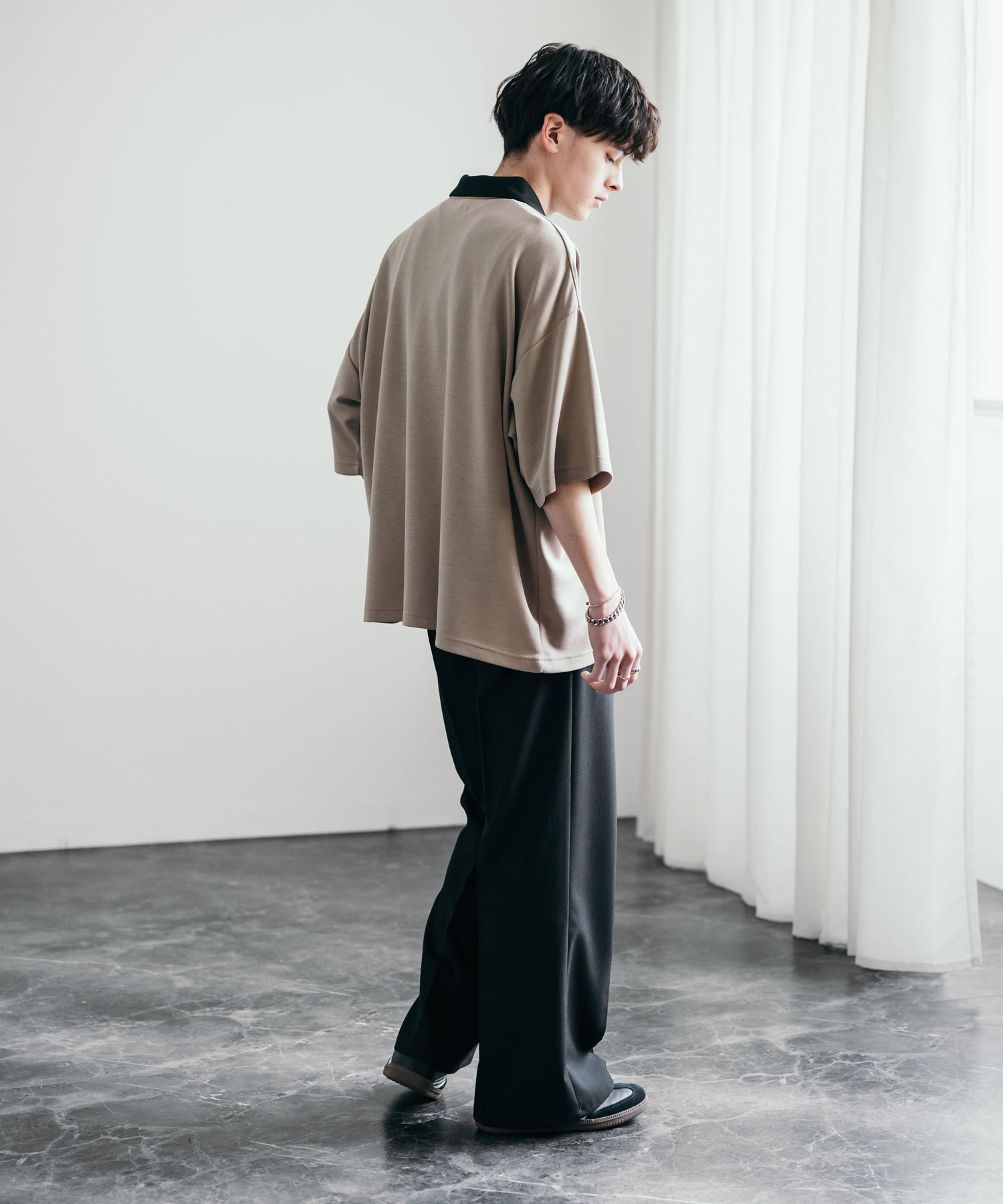 ロッキーモンロー Rocky Monroe ポロシャツ ハーフジップ 半袖