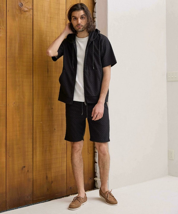 DEUCE BRAND 半袖パーカー　XL B＆T CLUB ビーアンドティークラブ ジップパーカー 快ラクWEAR