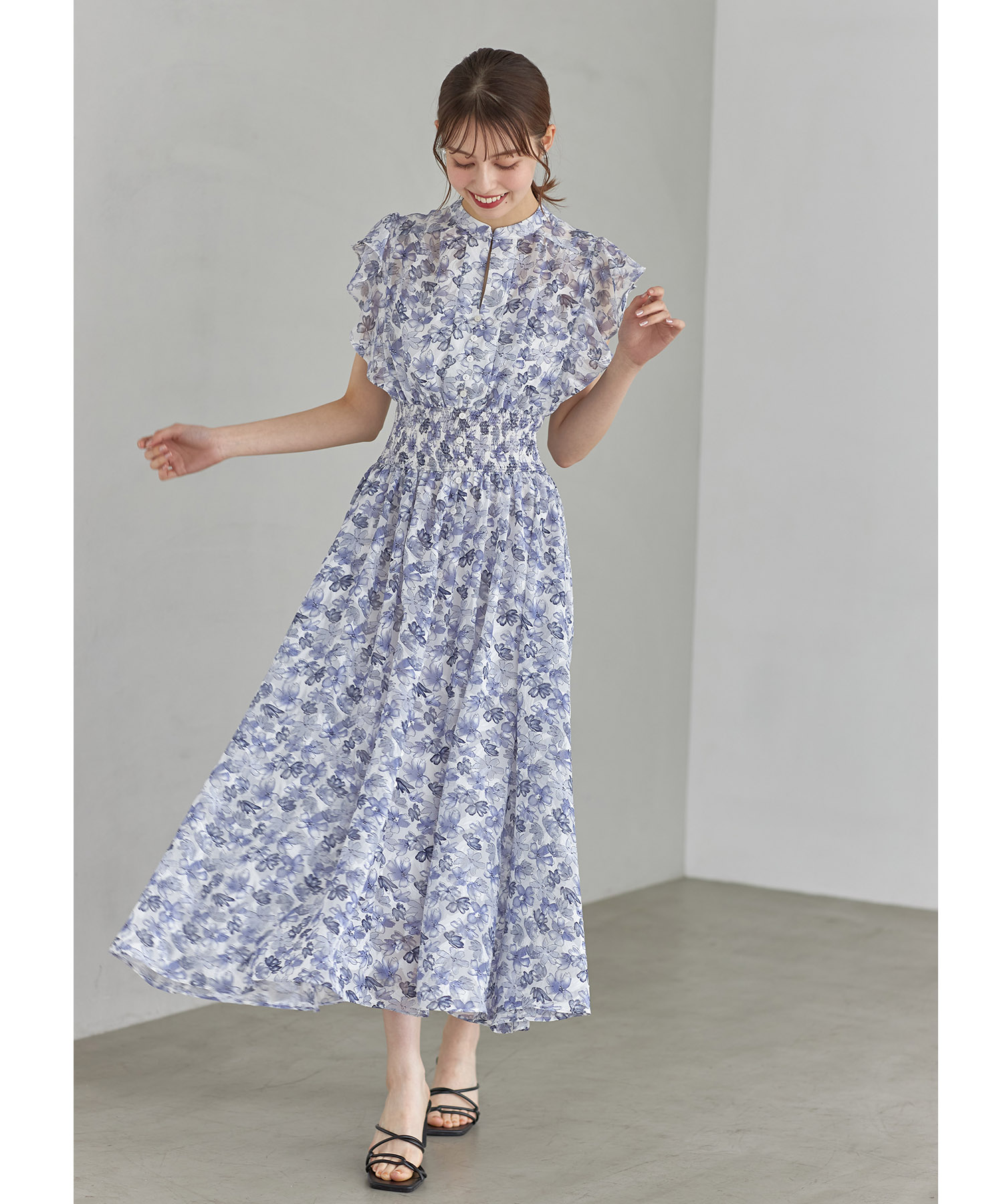 ☆いちご様お取り置き専用ページ☆ワッシャーヘリンボンウールオーバーコート　新品 トッコクローゼット tocco closet ペチコート付きシアー