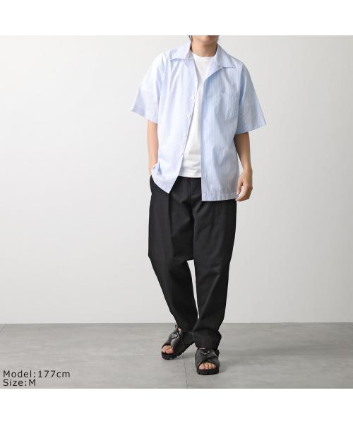 【PRADA】春夏必須☆men's ラフシモンズ 半袖Tシャツ(Msize) 24SS】新作 デニム シャツ 半袖 ◇プラダ◇人気 (PRADA/シャツ