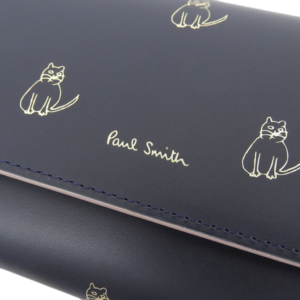 ポールスミス 長財布 キャットドゥードゥル ネイビー Paul Smith