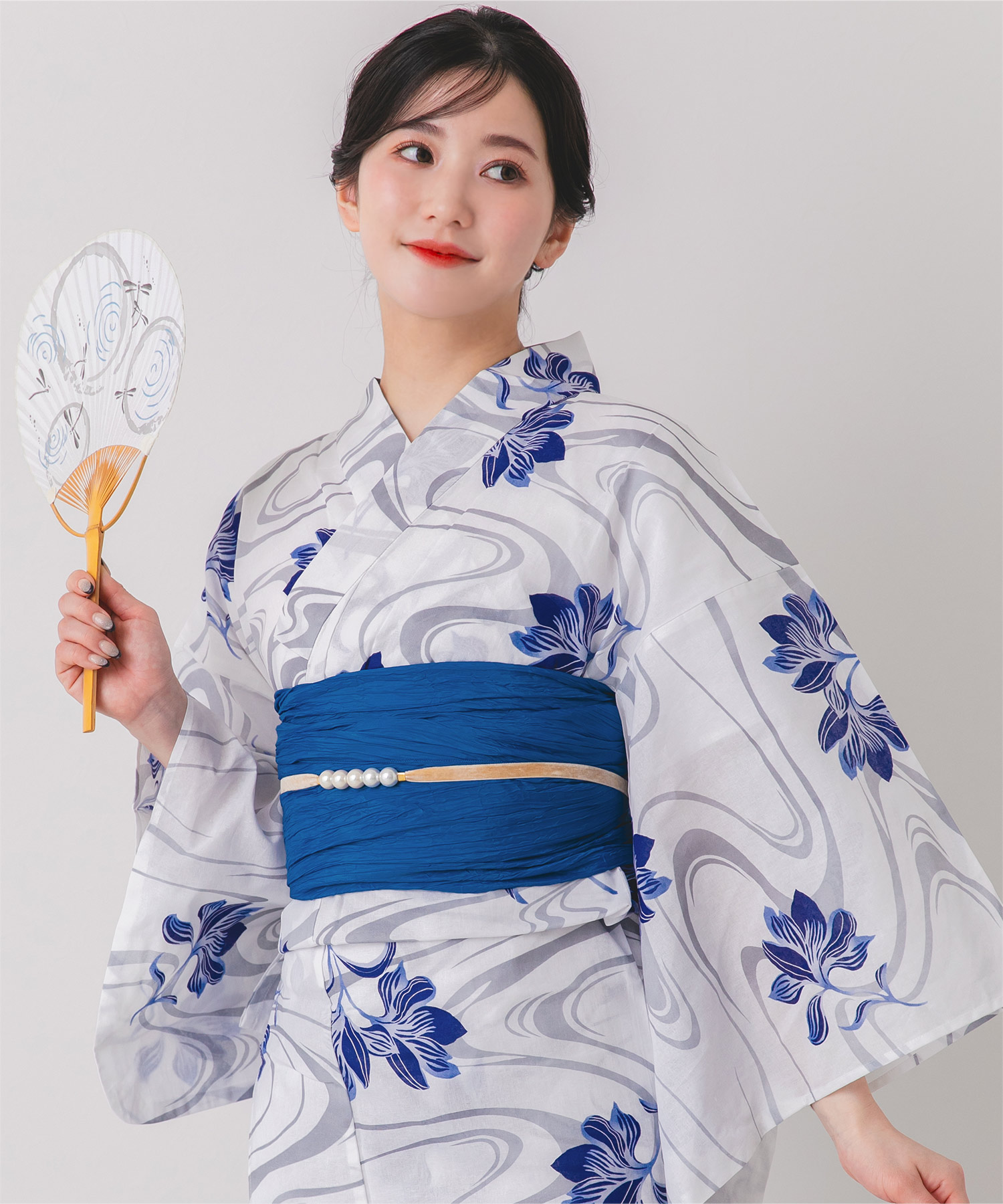 浴衣+帯]はんなり流水柄浴衣2点セット(506065443) | ティティ