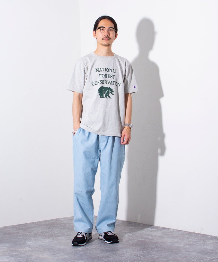 セール】【Champion/チャンピオン】プリントTシャツ ダメージ