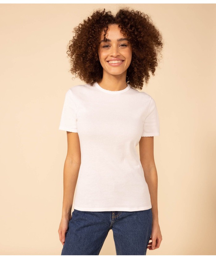 ポワンココットクルーネック半袖Tシャツ(505984658