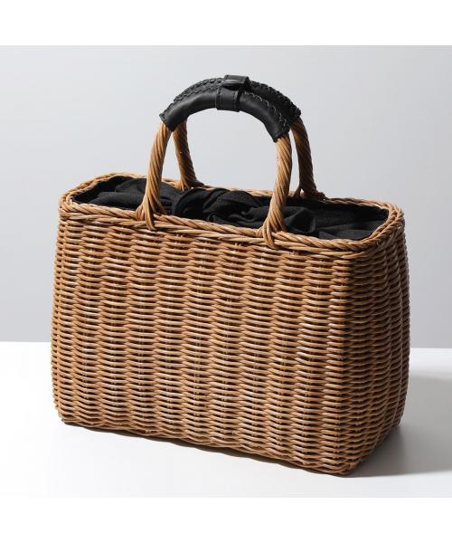 The Bagmati バグマティ ウィッカー×レザー カゴバッグ　ブラック ザ バグマティ レザー×ウィッカーカゴバッグ The Bagmati