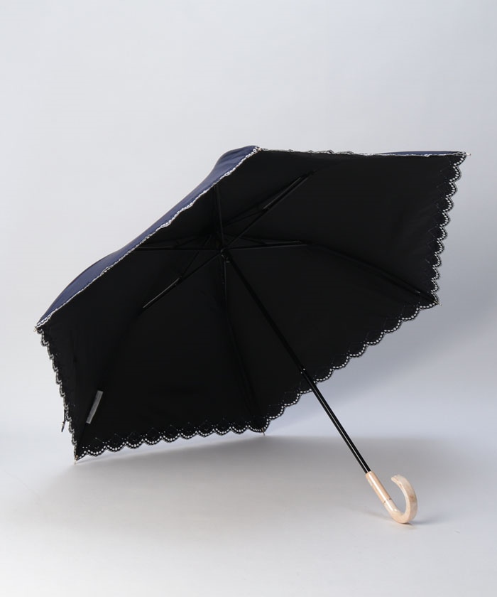 Blao(ブラオ) ボーラー刺しゅう 晴雨兼用傘(折り畳み・トップ Blao(ブラオ) ボーラー刺しゅう 晴雨兼用傘(折り畳み・トップ