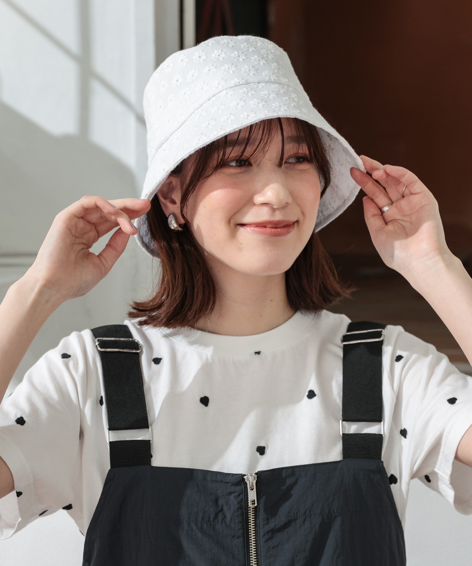 ハニーズ Honeys バケットハット 帽子 ハット レディース レース