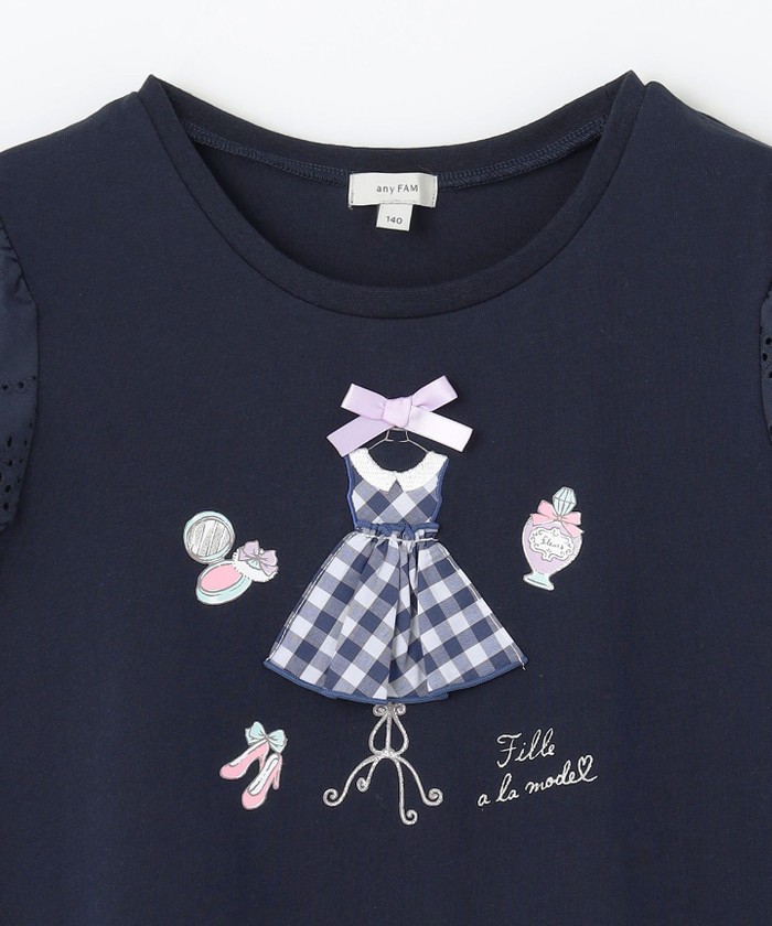 (アンプリファイド) Amplified オフィシャル商品 レディース キッス Tシャツ Animalize クロップ丈 ノースリーブ カ セール 20%OFF】ドレス アップリケ Tシャツ(506079705