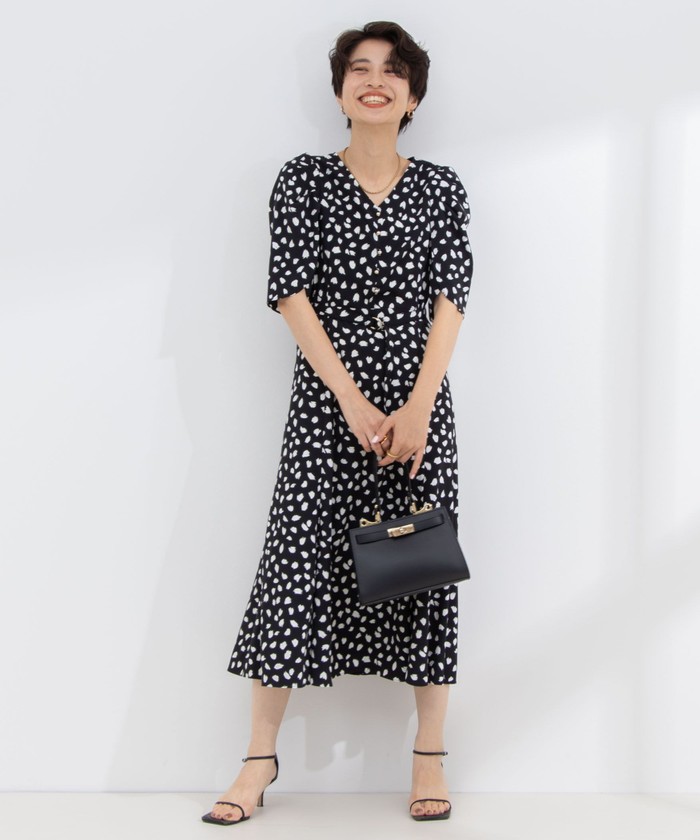 ノーリーズソフィ ウォッシャブルくずしドットプリントワンピース NOLLEY'S Sophi（ノーリーズソフィ）の「ウォッシャブルくずし