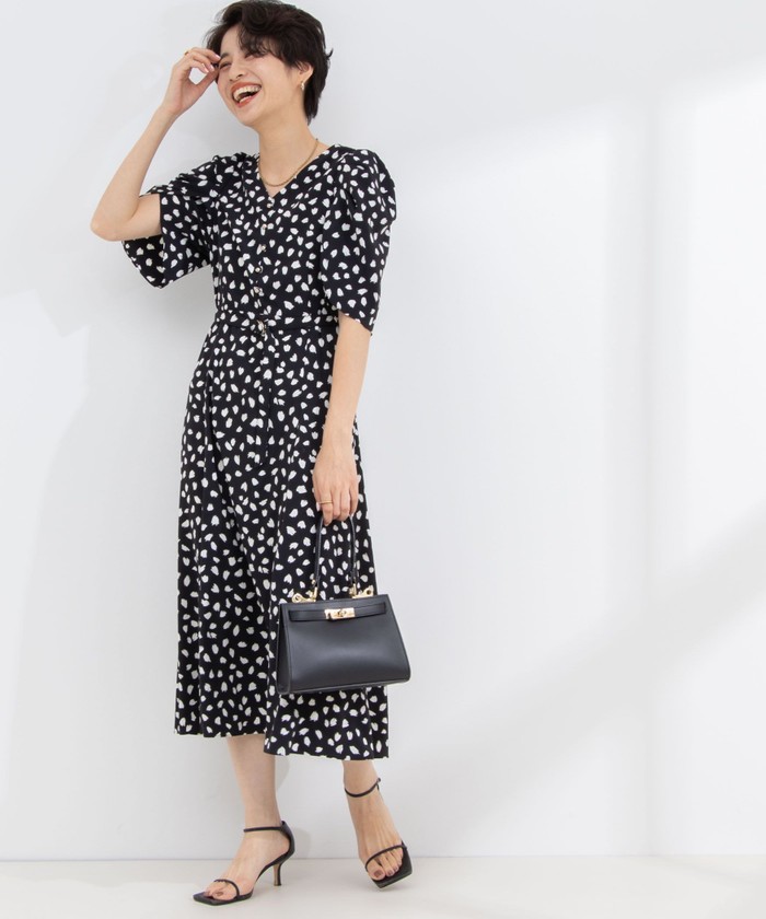 NOLLEY´S sophi ノーリーズ ドット ワンピース ティアード 38