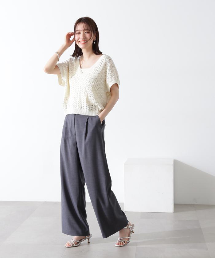 N.Natural beauty basic - ビスチェニット　エクリュ N.Natural beauty basic - ビスチェニット エクリュの通販 by ち