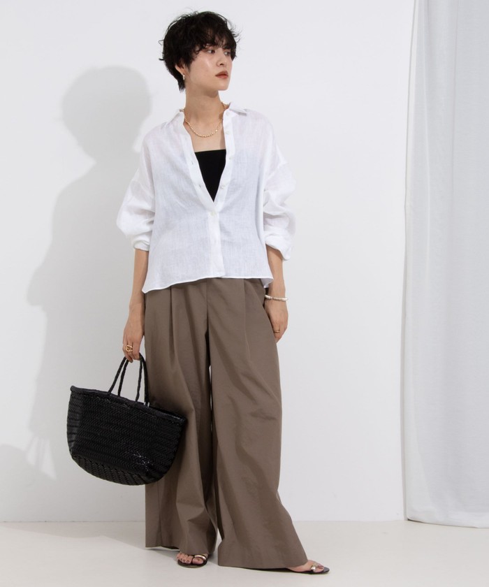 NOLLEY'S（ノーリーズ）の「MY STANDARD リネン2WAY shortシャツ