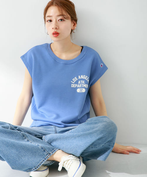 未使用 別注 Champion×Sonny Label Tシャツ 別注』Champion×Sonny Label ロゴスウェットTシャツ[LWA5