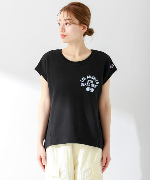 みーちゃん5 FRAMEWORK LOGO T-SHRT ブラウン 別注』Champion×Sonny Label ロゴスウェットTシャツ[LWA5