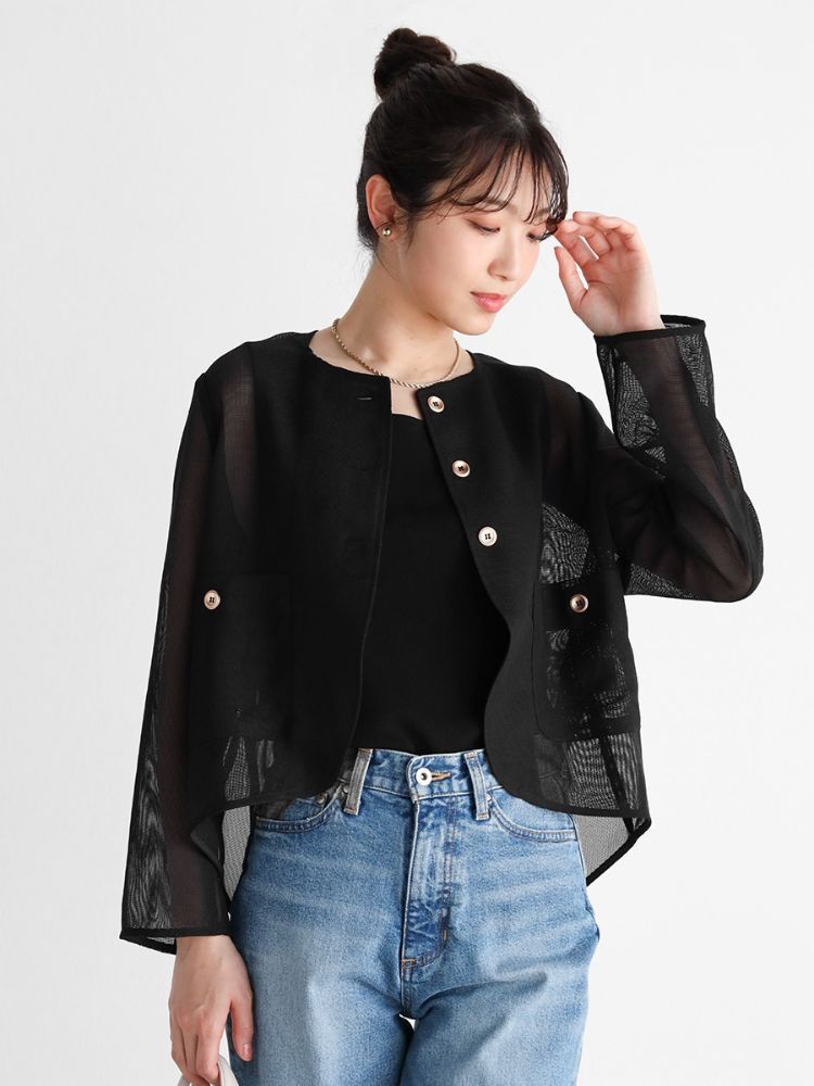 美品♪vin◇ヴァン◇ヤマダヤデニムノーカラージャケット金釦