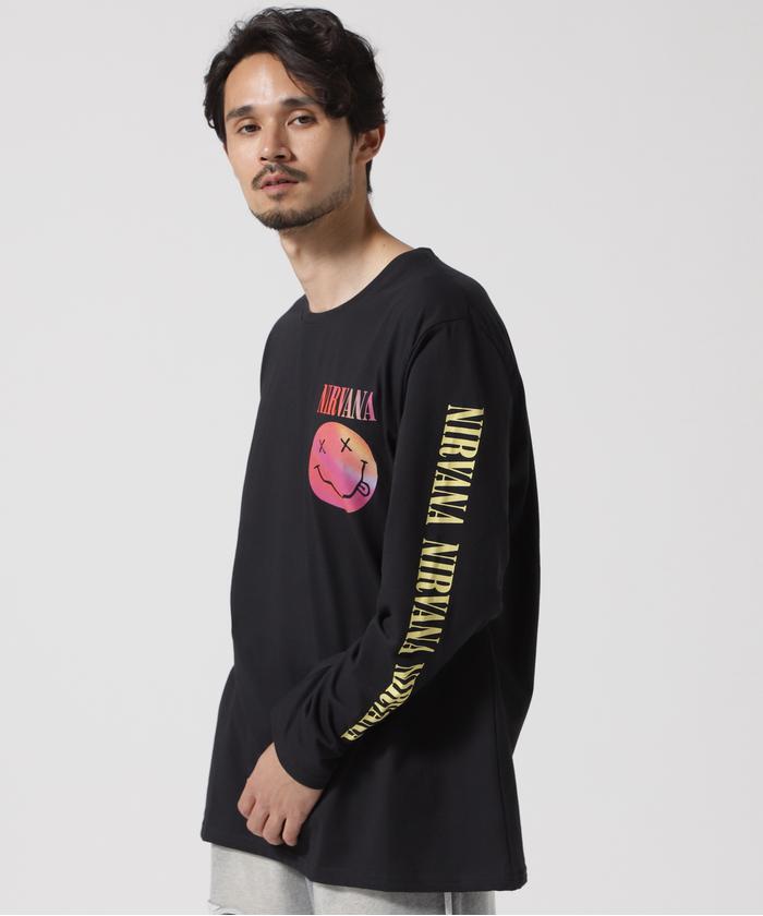 セール 30%OFF】NIRVANA/ニルヴァーナ GRADIENT HAPPY FACE L/S