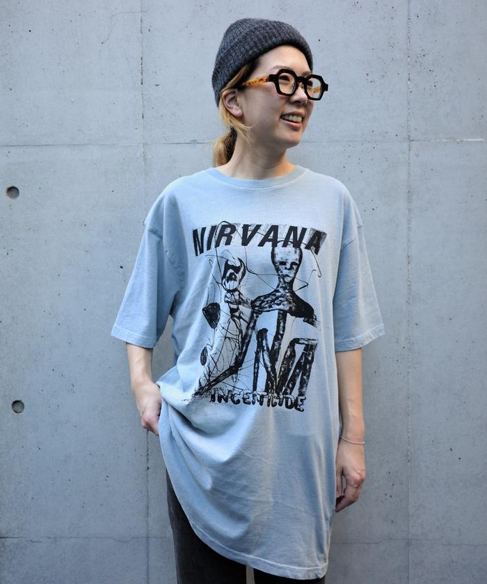 NIRVANA/ニルヴァーナ INCESTICIDE STACKED LOGO S/S TEE