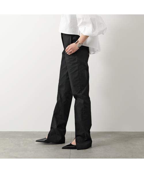 JIL SANDER ジルサンダー　ブラックカジュアルパンツ スリット入り JIL SANDER ジルサンダー ブラックカジュアルパンツ スリット入り