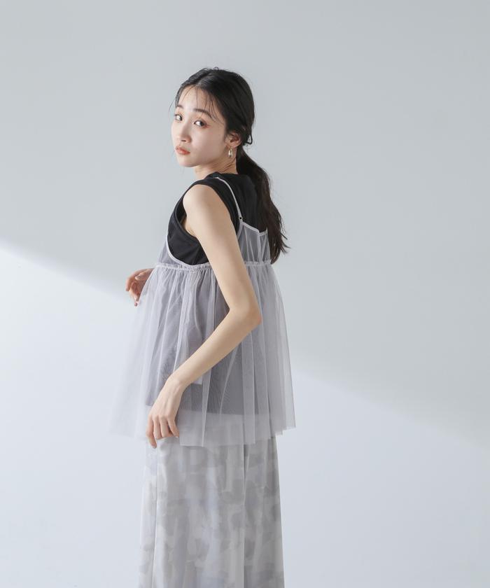 セール 30%OFF】チュールキャミソールビスチェ(506054096