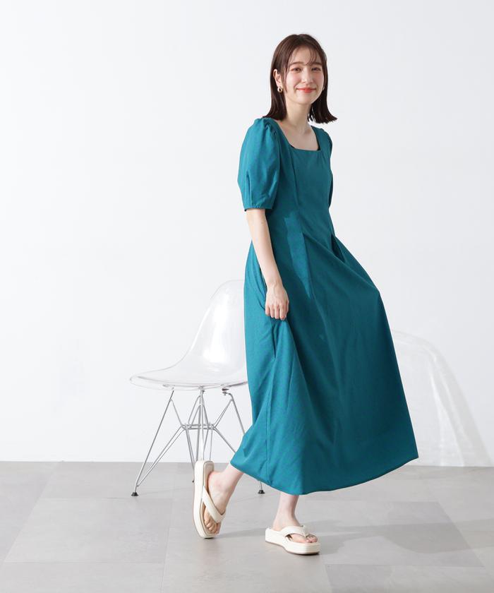   プリント スリーブレス ワンピース Spick & Span（スピックアンドスパン）の「ステッチワーク