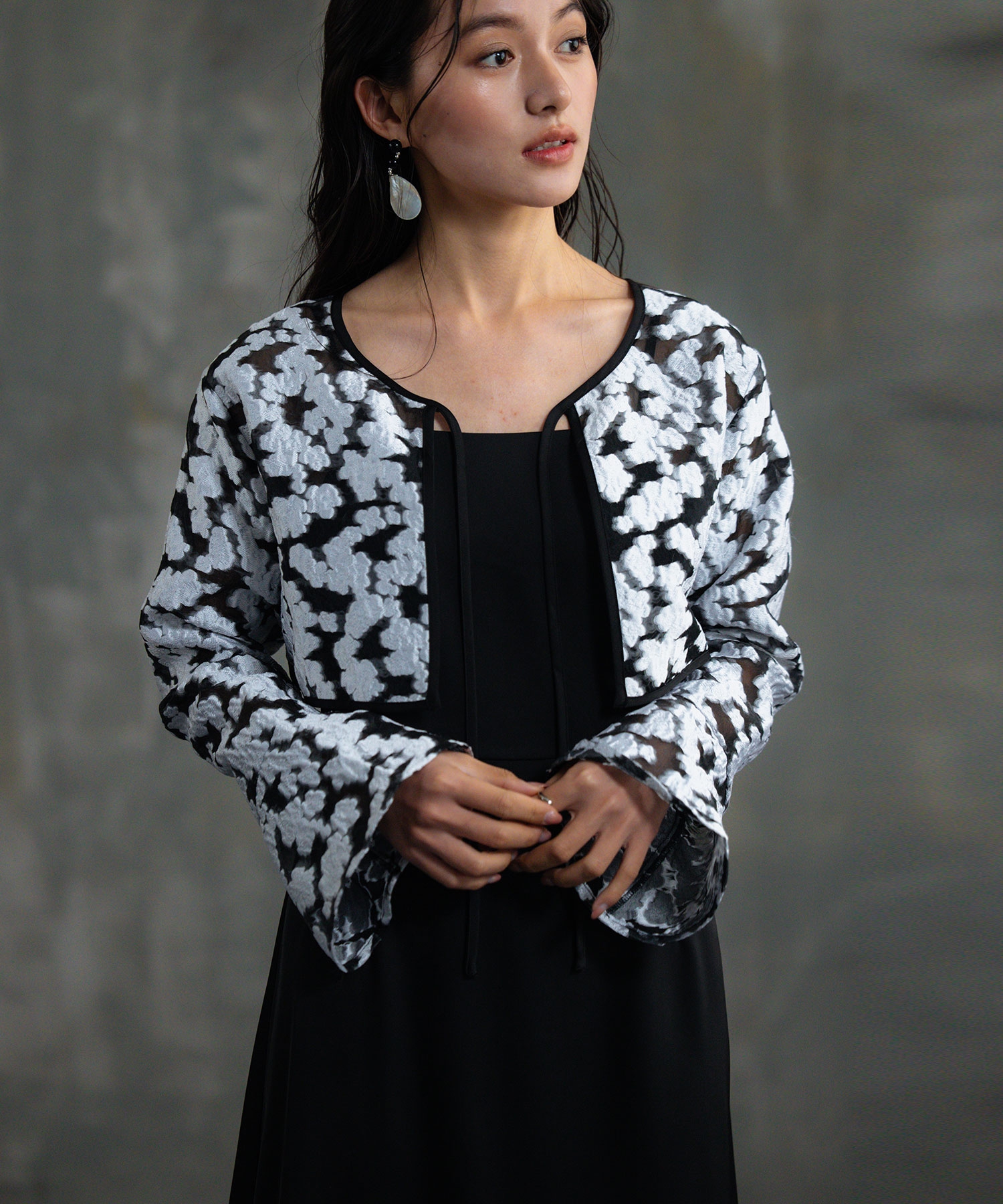 ドレスプラス DRESS+ ドレス ワンピース ボレロ セット 結婚式 披露宴 （ブラック） DRESS+ ドレス ワンピース ボレロ セット 結婚式 披露宴