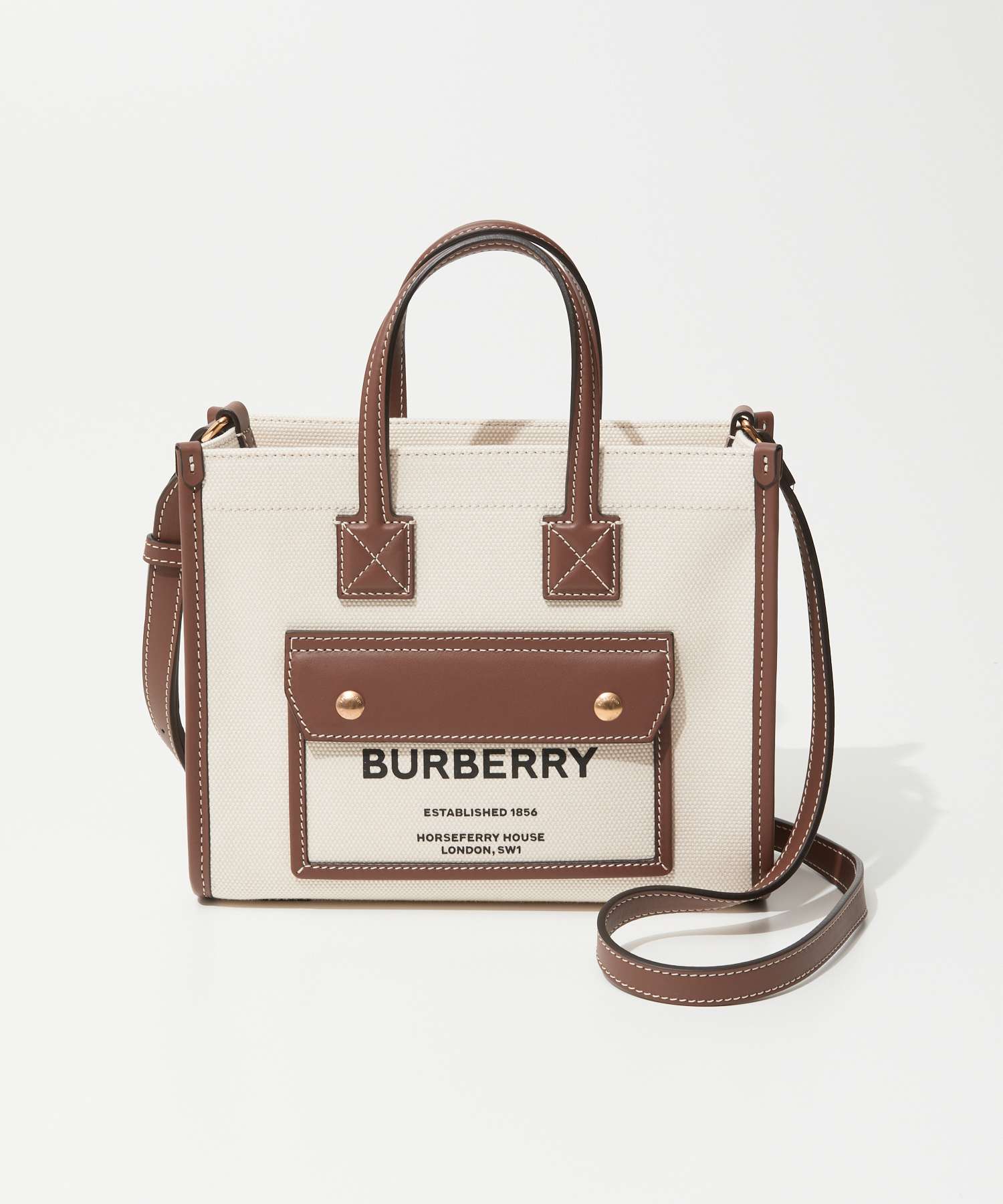 【関税送料込】BURBERRY FREYA レザー＆キャンバストートバッグ 楽天市場】BURBERRY バーバリー Mini Freya Tote ミニ フレヤ