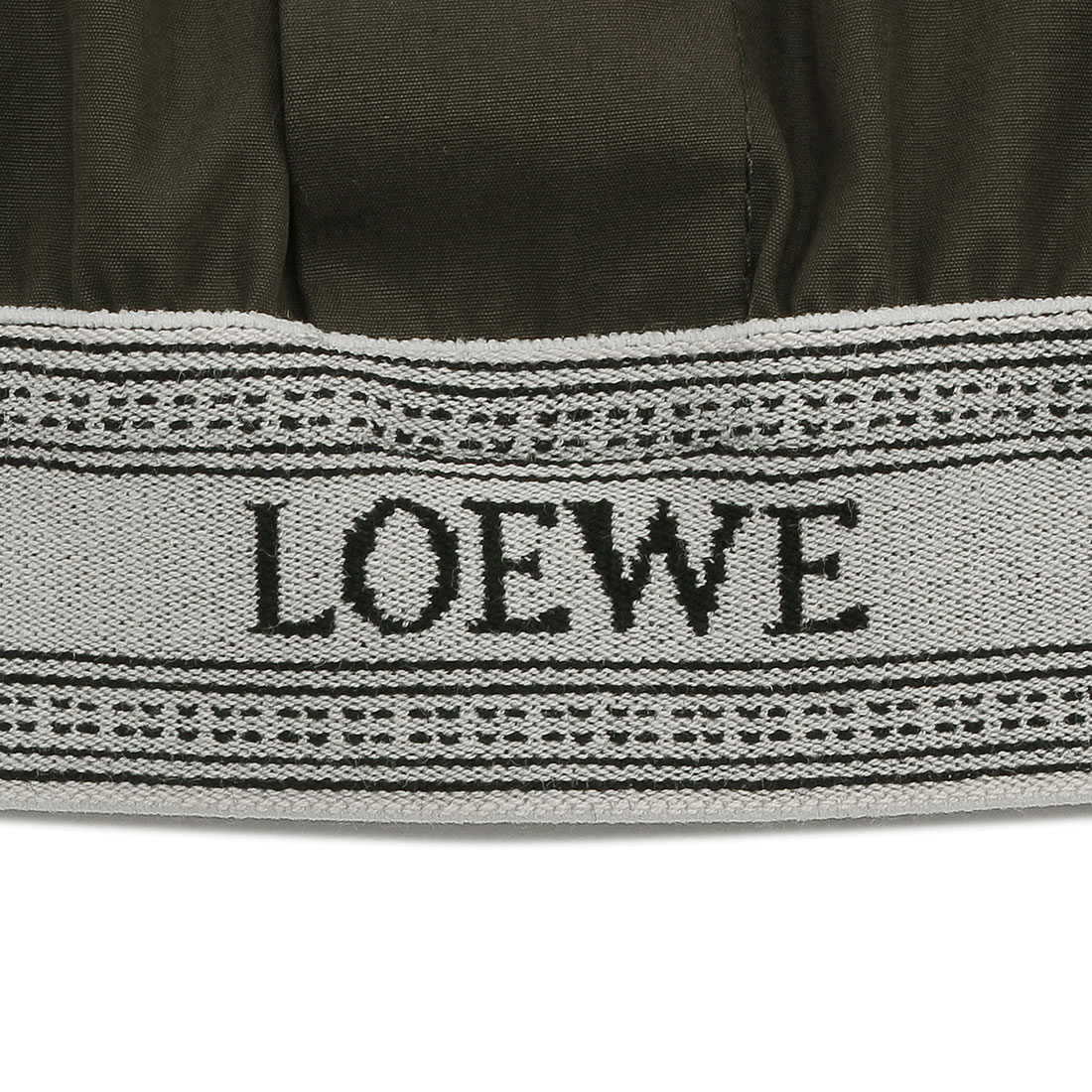 ロエベ LOEWE シャツ ブラウス クロップド シャツ ロゴ カーキ