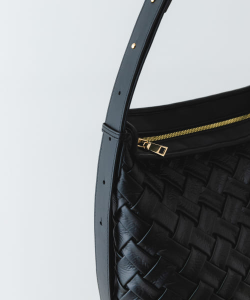 お値下げ　ロデスコ　メッシュライクワンハンドルトートバッグ　ブラック RODE SKO（ロデスコ）の「メッシュライクワンハンドルトート