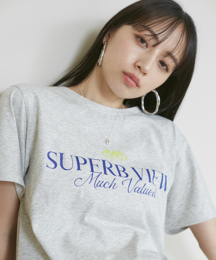 美品正規品 カデュネ サイドチュールロゴTシャツ 白