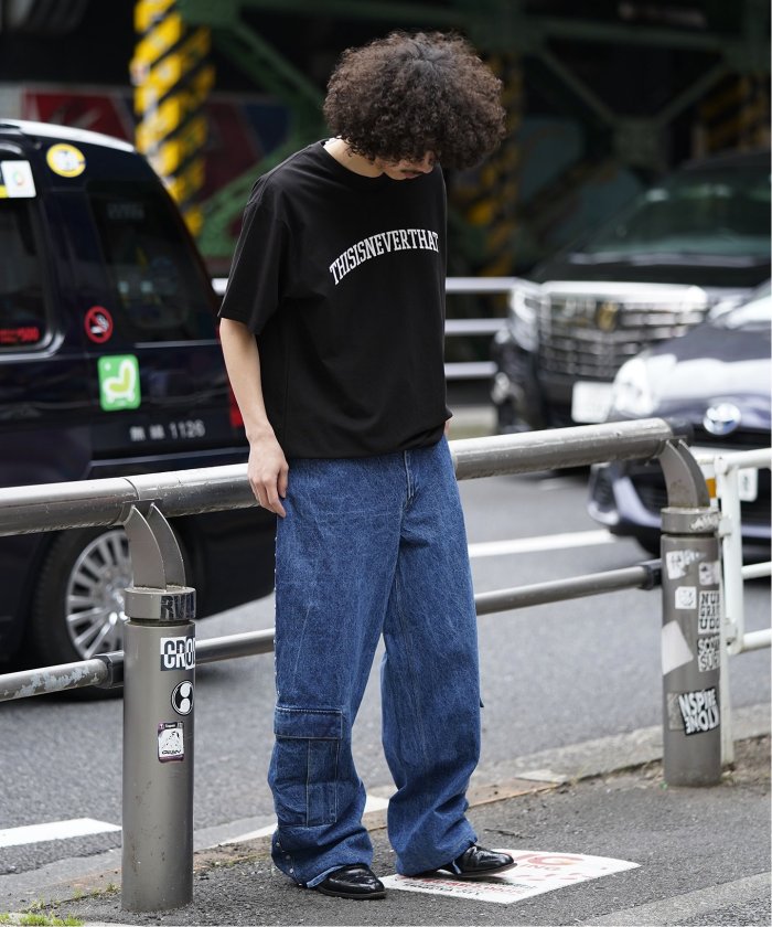 パンツ AFB STUDDED DENIM CARGO PANTS セール】【AFB / エーエフビー】STUDDED DENIM CARGO PANTS