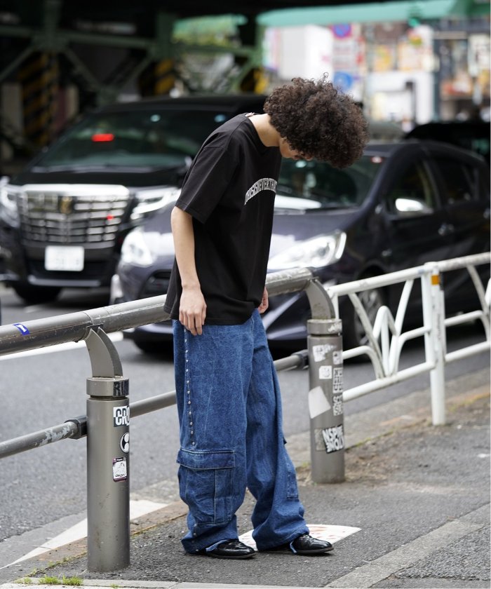 セール】【AFB / エーエフビー】STUDDED DENIM CARGO PANTS
