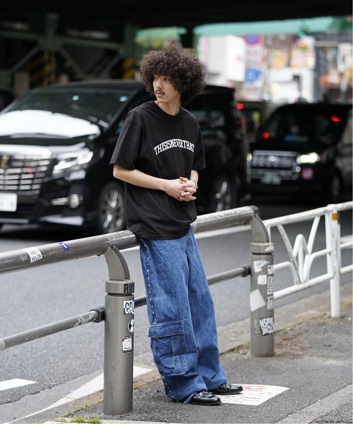 セール】【AFB / エーエフビー】STUDDED DENIM CARGO PANTS