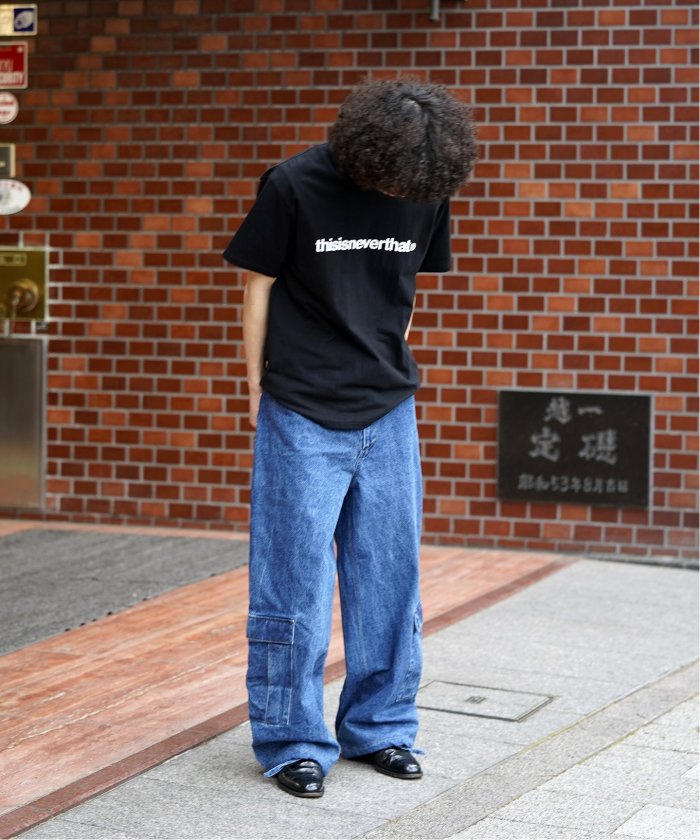 セール】【AFB / エーエフビー】STUDDED DENIM CARGO PANTS