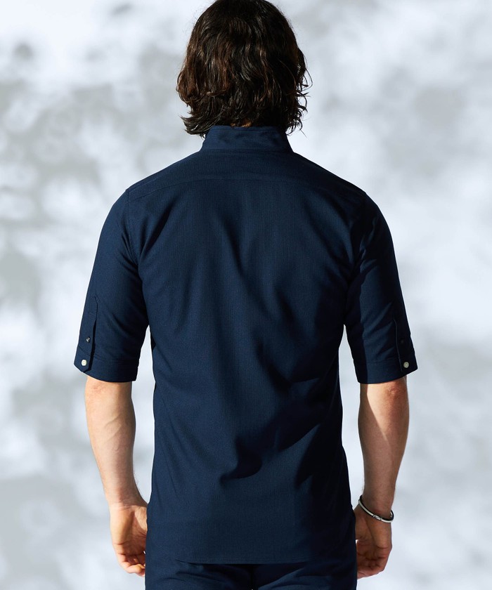セール 50%OFF】ストレッチサーフクロススタンドシャツ