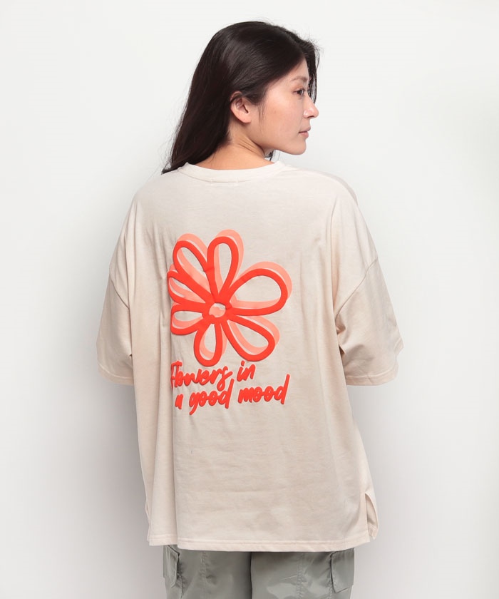kids 花柄パフスリーブTシャツ ☆ キッズ Tシャツ カットソー 花