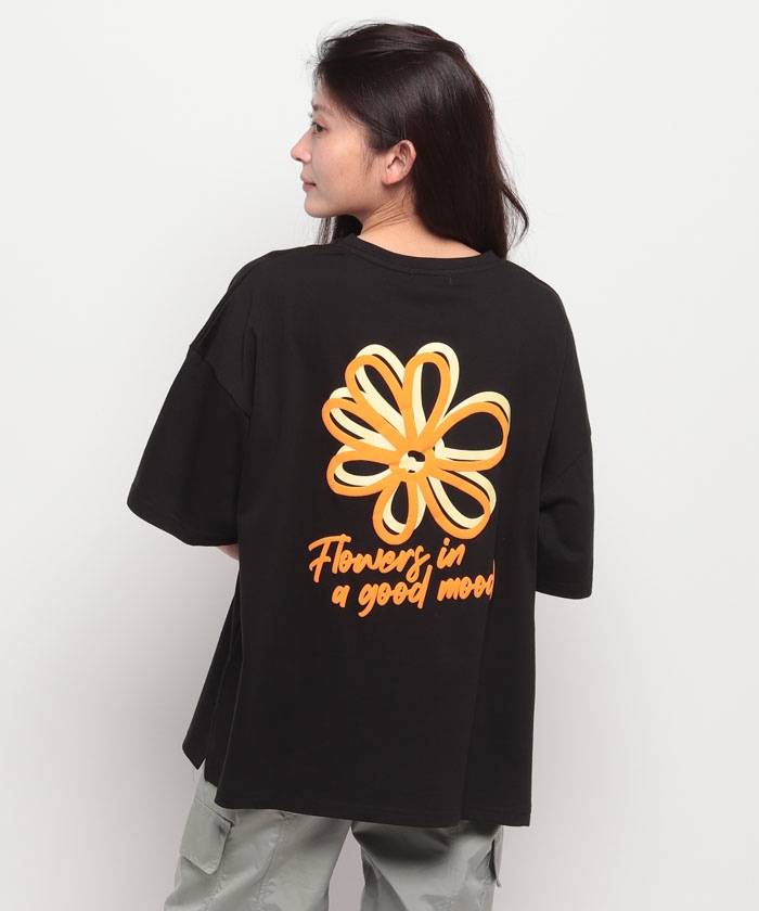 kids 花柄パフスリーブTシャツ ☆ キッズ Tシャツ カットソー 花